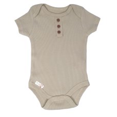 BS4500-BI: Biscuit Ribbed Bodysuit (0-3 Months)